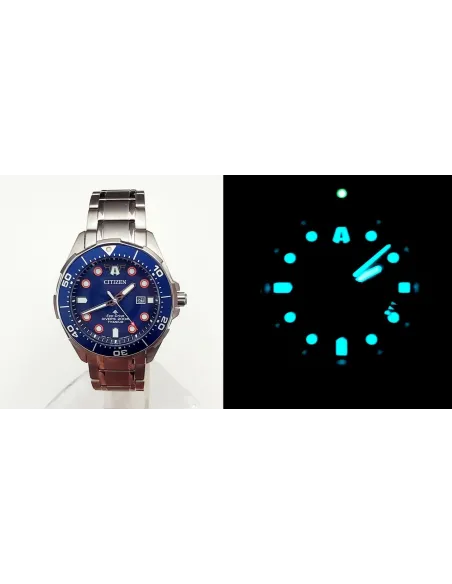 reloj budeo titanio hombre Citizen Ecodrive Titanium BN0208-54W Captain America 44mm 200m WR c