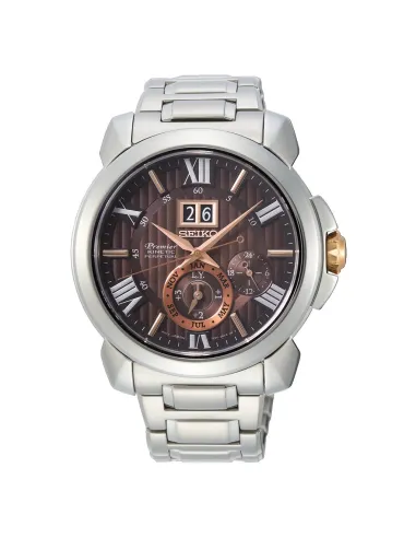 Seiko Premier Kinetic Perpetual SNP157P1 42.9mm sapphire crystal 100m WR stainless steel bracelet
