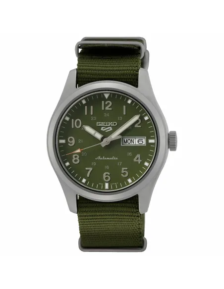 Reloj automático hombre Seiko 5 Sports Field SRPG33K1 39mm 100m WR correa de tela