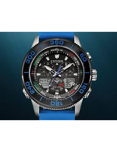 Reloj deportivo hombre CITIZEN Promaster Sailhawk JR4068-01E Alarma Hora Mundial 44mm Yatch Racing Timer 200m