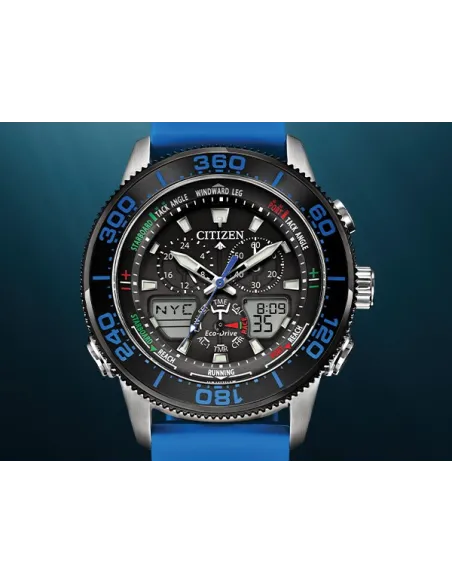 Reloj deportivo hombre CITIZEN Promaster Sailhawk JR4068-01E Alarma Hora Mundial 44mm Yatch Racing Timer 200m