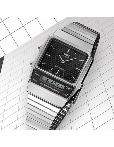 Reloj unisex Casio AQ-800E-1A Vintage Retro Edgy Ana-Digi Alarma