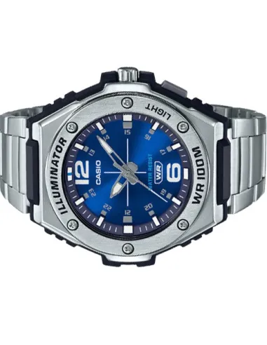 Reloj deportivo hombre Casio MWA-100HD-1AV Luz LED 100m WR correa acero