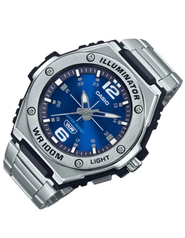 Reloj deportivo hombre Casio MWA-100HD-1AV Luz LED 100m WR correa acero
