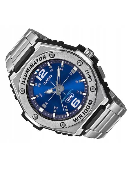 Reloj deportivo hombre Casio MWA-100HD-1AV Luz LED 100m WR correa acero