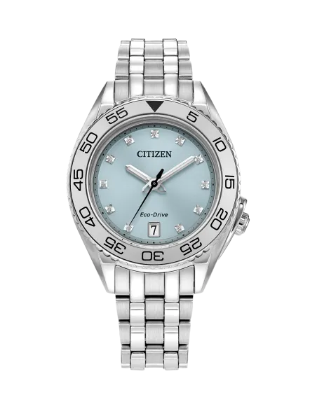 reloj mujer Citizen Eco-drive FE6161-54L 35.4mm 100m WR cristal de zafiro 11 diamantes
