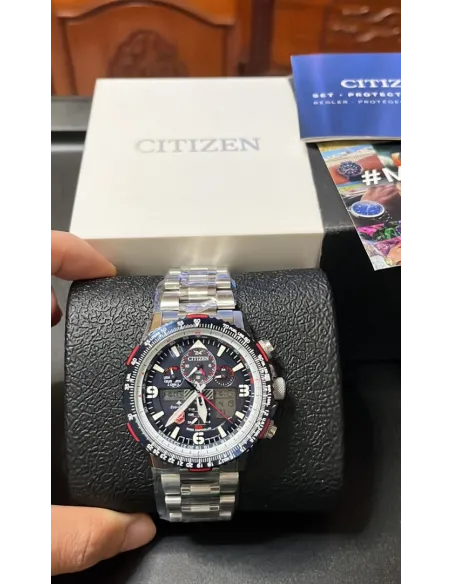 Reloj hombre Radiocontrol Citizen Promaster Skyhawk SnowBirds A-T Eco-Drive JY8071-51L  46mm Alarma