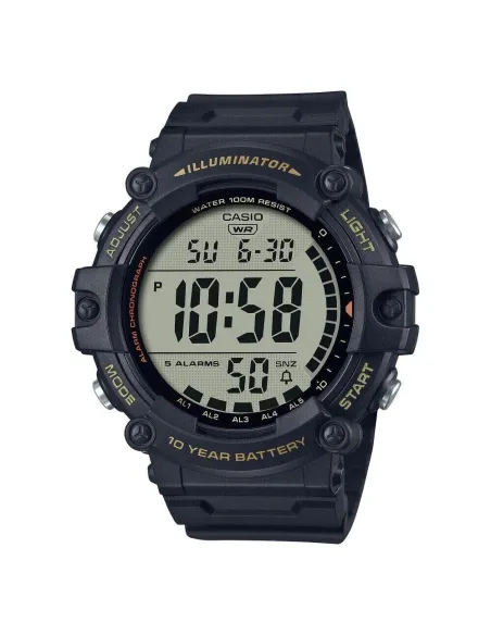 Reloj deportivo hombre Casio AE-1500WHX-1A 100m WR 10 años batería Hora Mundial cronómetro alarma