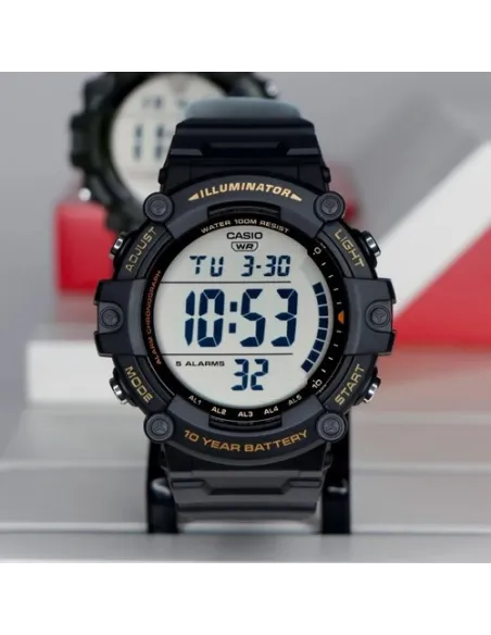 Reloj deportivo hombre Casio AE-1500WHX-1A 100m WR 10 años batería Hora Mundial cronómetro alarma