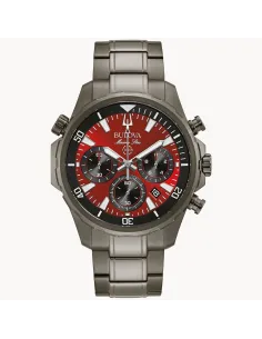 reloj cronógrafo hombre Bulova Marine Star 98B350 43mm 100m WR correa de acero