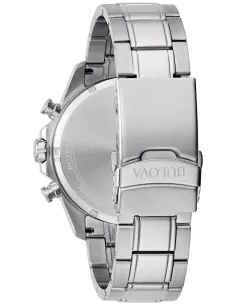 reloj cronógrafo hombre Bulova Marine Star  96B395 44mm 100m WR cristal de zafiro correa de acero 2