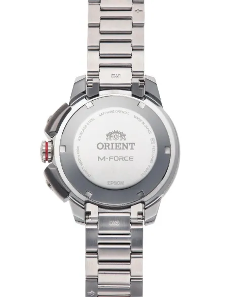 reloj automático hombre Orient M-FORCE RA-AC0L08Y 45mm cristal de zafiro 200m WR correa de acero