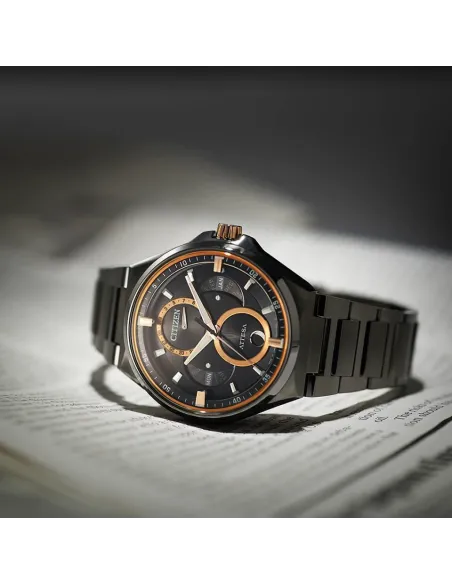 reloj titanio hombre CITIZEN ATTESA ACT Line BU0065-64E JDM Eco-Drive Fases Lunares