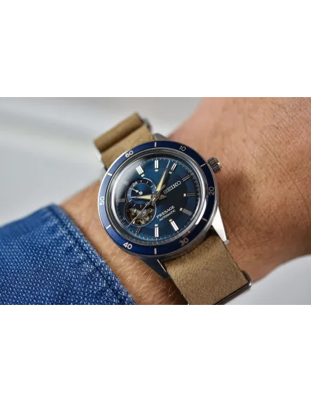 reloj automático hombre Seiko Presage SSA453J1 60's Heritage 40.8mm dial azul Japan Made
