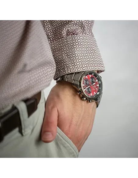 reloj cronógrafo hombre Bulova Marine Star 98B350 43mm 100m WR correa de acero