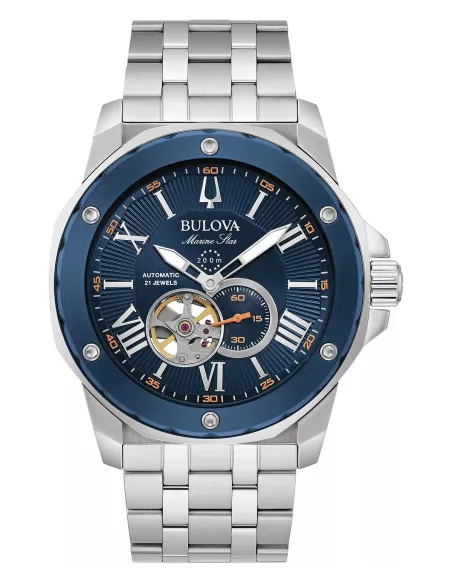 reloj automático buceo  hombre Bulova Marine Star 98A302 45mm 200m WR correa de acero
