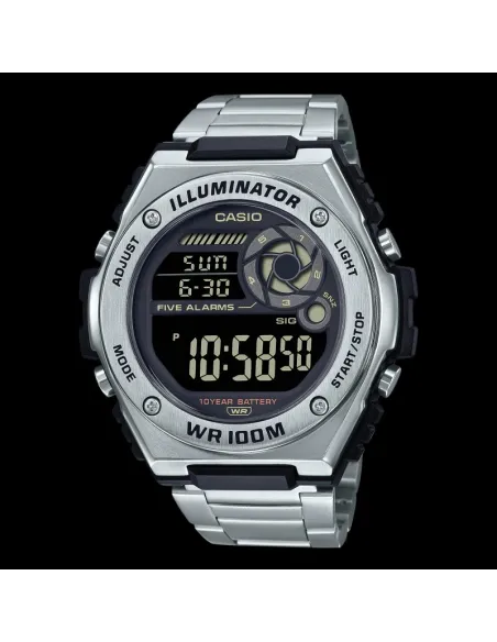 Reloj deportivo hombre Casio MWD-100HD-1AV Hora Mundial 5 Alarmas Despertador 10 años batería