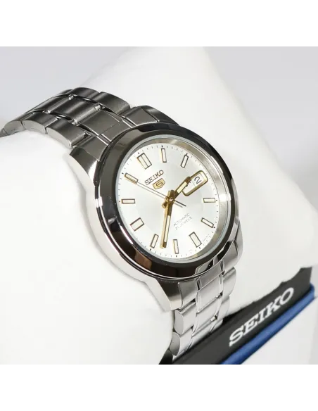 reloj automático hombre Seiko 5 SNKK09K1 39.5mm 30m WR correa de acero