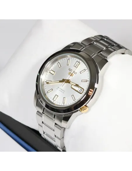 reloj automático hombre Seiko 5 SNKK09K1 39.5mm 30m WR correa de acero