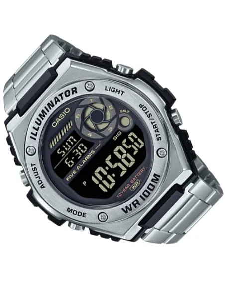 Reloj deportivo hombre Casio MWD-100HD-1AV Hora Mundial 5 Alarmas Despertador 10 años batería