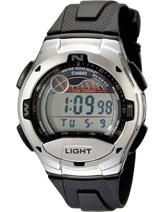 reloj digital hombre Casio  W753-1A 100m WR 10 años batería Fases Lunares 5 alarmas
