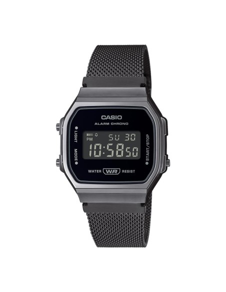 Reloj Casio Colecction Vintage Iconic a168wemb-1b gun metal correa de acero inoxidable