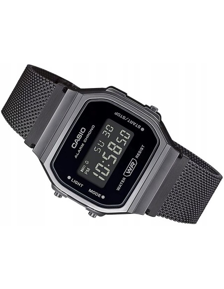 Reloj Casio Colecction Vintage Iconic a168wemb-1b gun metal correa de acero inoxidable