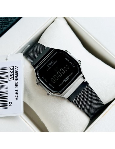 Reloj Casio Colecction Vintage Iconic a168wemb-1b gun metal correa de acero inoxidable