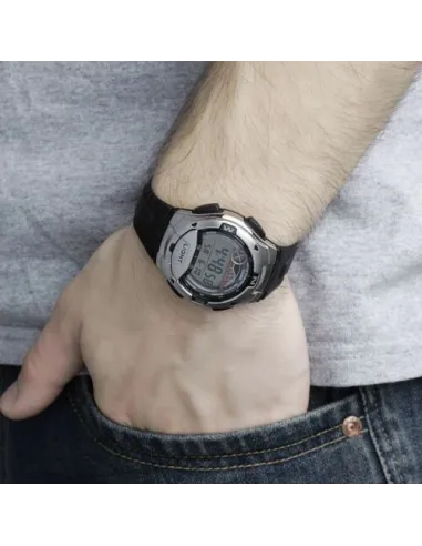 reloj digital hombre Casio  W753-1A 100m WR 10 años batería Fases Lunares 5 alarmas