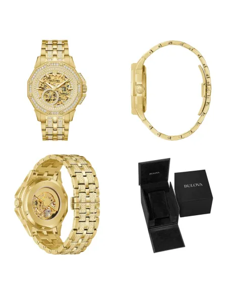 reloj automático hombre Bulova Octava 98A292 41.7mm 251 cristales 30m WR  correa de acero