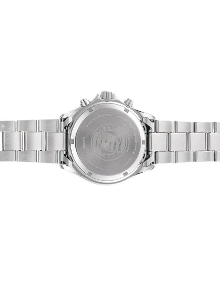 reloj de buceo SOLAR hombre Orient Kamasu Panda Solar RA-TX0203S Chronograph 42.8mm 200m WR correa de acero cristal de zafiro