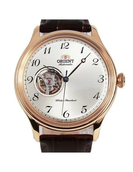 reloj automático hombre Orient Envoy RA-AG0012S v2 dial plateado 43mm correa cuero