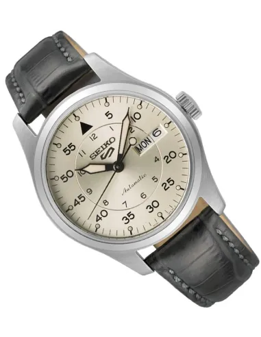 reloj automático hombre Seiko 5 Sports SRPJ87K1 ‘Champagne Flieger’ Suit Style 36mm 100m
