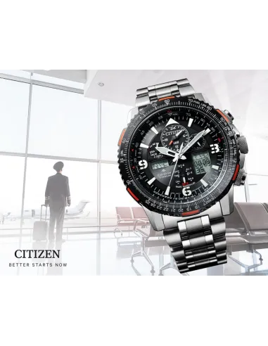 Reloj Aviador Titanio Radiocontrol Citizen Promaster Skyhawk JY8108-53E 45mm Hora Atómica cristal de zafiro