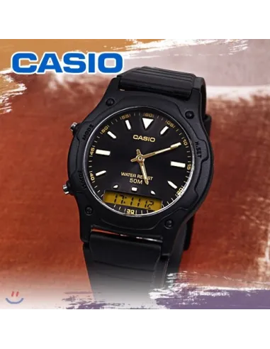 Reloj clásico unisex analógico digital Casio AW-49HE-2A correa resina 50m water resist