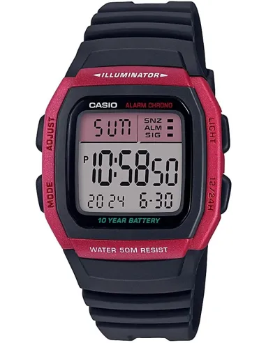 Reloj Casio digital W-96h-4av digital sport alarma 10 años batería Crono 50m Water Resist