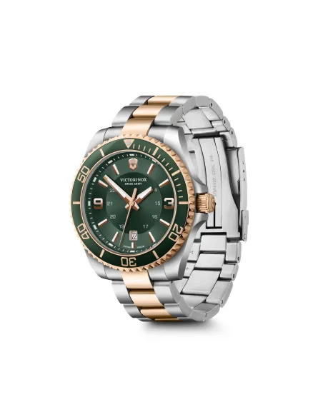 reloj militar hombre Victorinox Swiss Army  242008 43mm cristal de zafiro  100m WR correa de acero