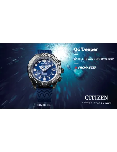 CITIZEN PROMASTER ECO-DRIVE SATELLITE WAVE GPS DIVER'S CC5006-06L 47mm Sapphire crystal 200m WR Anti-magnetic resistance Direct