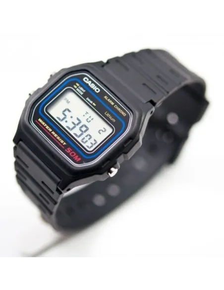 RELOJ CASIO COLLECTION W-59-1V alarma y luz led