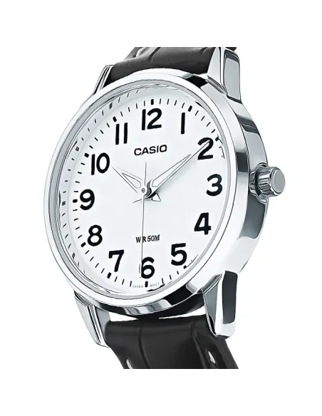 Reloj CASIO analógico mujer LTP-1303L-7B esfera blanca correa negra