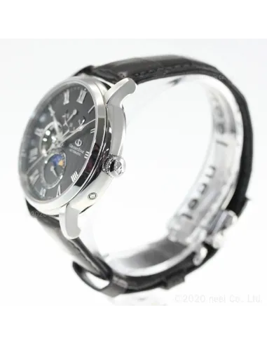 Reloj automático hombre Orient Star Sun Moon RK-AY0104N JDM 41mm 50m WR cristal de zafiro correa piel cocodrilo