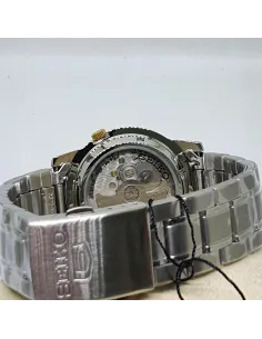 reloj automático unisex Seiko 5 SNKK13K1 37mm 30m WR correa de acero 2