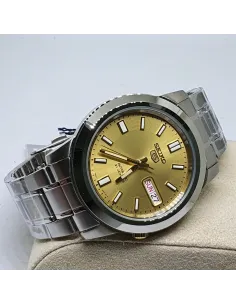 reloj automático unisex Seiko 5 SNKK13K1 37mm 30m WR correa de acero