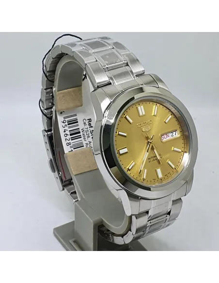 reloj automático unisex Seiko 5 SNKK13K1 37mm 30m WR correa de acero