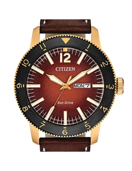 reloj hombre Citizen Eco-drive AW0079-13X 43.5mm 100m WR correa de cuero