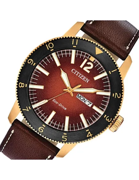 reloj hombre Citizen Eco-drive AW0079-13X 43.5mm 100m WR correa de cuero