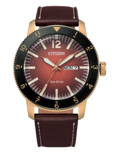 reloj hombre Citizen Eco-drive AW0079-13X 43.5mm 100m WR correa de cuero