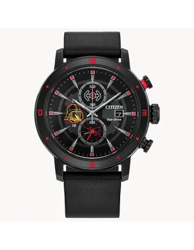 reloj hombre Citizen Star Wars Dark VaderCA0769-04W 44mm correa de cuerdo movimiento Eco-drive