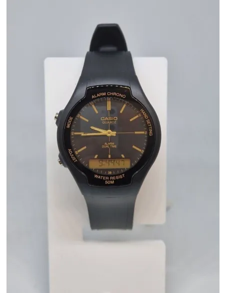 reloj unisex Casio AW-90H-9E analógico digital alarma cronómetro 50m WR