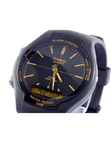 reloj unisex Casio AW-90H-9E analógico digital alarma cronómetro 50m WR